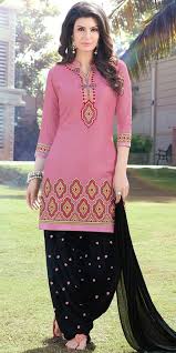 Black And Pink Patiala Suit Radiant Pink And Black Cotton Patiala Suit Salwar Kameez Designs Indian Women Fashion Indian Designer Wear
