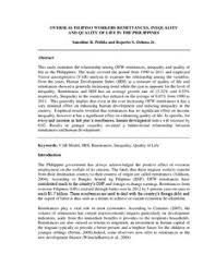 Whereas, it observed that corporations in the philippines come into being . Overseas Filipino Workers Remittances Inequality And Quality Of Life In The Philippines Munich Personal Repec Archive