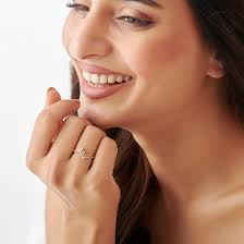 KISNA JEWELS 14K BIS Hallmark Pure Rose Gold & SI Real Diamond Ring for  Women Size 7 : Amazon.in: Jewellery