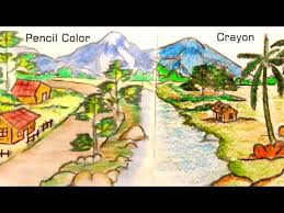 Bedanya Gambar Crayon Vs Pensil Warna Pada Objek Kecil Youtube