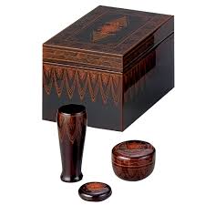 茶道具 茶箱】 茶箱セット キンマ (棗・香合・茶筅筒付き) 中村宗悦作 | 茶箱セット - CHATOWA 茶と和 抹茶と茶道具の芳香園