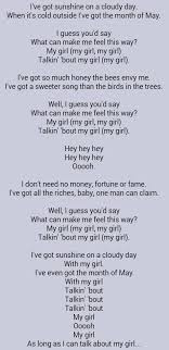 Birds And The Bees Lyrics The Temptations My Girl Great Song Lyrics My Girl Lyrics The Temptations Songs