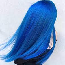 Otherwise you could end up with green hair, blue hair or violet hair. Blue Velvet Cyan Sky Bright Blue Hair Long Hair Styles Hair Styles