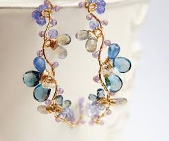 London Blue Topaz Large Earrings Blue Gemstones Earrings Etsy In 2020 Blue Gemstone Earrings Nature Inspired Jewelry Large Earrings