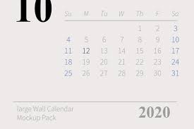 Simple but usefull free wall calendar mockup. 2020 Large Wall Calendar Mockup Pack In Stationery Mockups On Yellow Images Creative Store