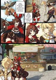 The Travelers Guide to Teyvats Heart - Amber [English] comic porn | HD  Porn Comics