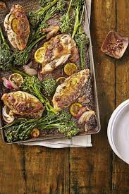 Totally Transform Your Weeknight Meals With These Easy Sheet Pan Dinner Ideas Lemon Rosemary Chicken Roasted Broccolini Recipes