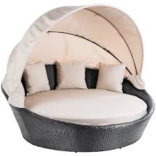 Amazon De Ultranatura Poly Rattan Sonneninsel Palma Serie Mit Baldachin Inklusiv Auflagen Baldachin Garten Rattan