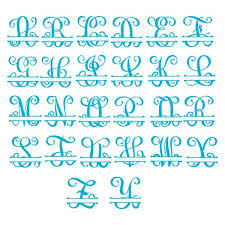 Interlocking Vine Split Monogram Svg Cuttable Font Cricut Monogram Font Free Monogram Fonts Cricut Monogram