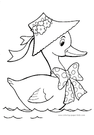 They are free and easy to print. Duck With A Bow And Hat Color Page Free Printable Coloring Sheets For Kids