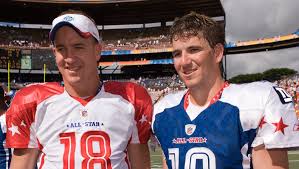 Eli's older brother, peyton manning, is also a famous quarterback in american football. Peyton Eli Glad To Be Getting Manning Bowl Iii Out Of Way