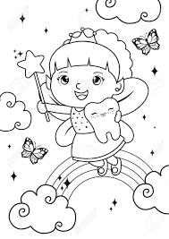 Free coloring pages to print or color online. Tooth Girl Fairy Coloring Pages Kids Coloring Book Worksheet Royalty Free Cliparts Vectors And Stock Illustration Image 145500085