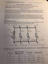Consider the parallel circuit at the right. From Htsn Dc Circuit Builder Parallel Circuit Goal Chegg Com