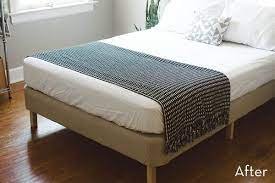 They come as a bed frame with their mechanism to support the bed, which is usually wooden slats. How To Turn Box Springs Into A Modern Diy Platform Bed Diy Platform Bed Diy Modern Bed Diy Bed Frame