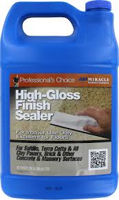 Applying a tile sealer is also really easy to do. Miracle High Gloss Finish Sealer