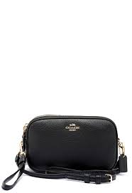 Coach Crossbody Clutch Leather Liblk Black Bubbleroom