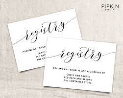 Printable Wedding Registry Card Wedding Invitation Set Digital Download For Word Handwritten Scri Wedding Registry Cards Registry Cards Wedding Info Card
