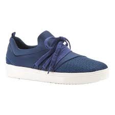 Womens Blondo Gwen Waterproof Sneaker Size 65 M Navy Fabricnylon