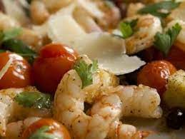 Sheet Pan Shrimp Puttanesca Recipe Food Network Recipes Sheet Pan Recipes Raw Shrimp Recipes