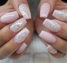 Natural Color With A Little Pop Ombre Nails Glitter Nail Designs Glitter Gel Nails