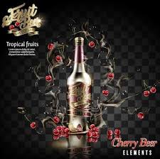 Kirschbier Plakat Illustration Vektor Bier Kirsche Poster Vectors Cherry Beer Illustration Bier