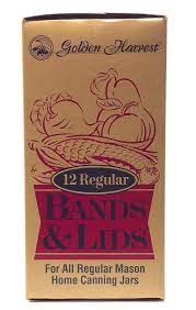 Amazon Com Golden Harvest 12 Regular Bands And Lids For All Regular Mason Home Canning Jars Kitchen Dining Canning Jars Home Canning Canning