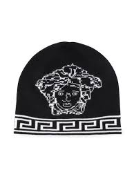 Shop 14 top versace medusa hat and earn cash back all in one place. Versace Wool Medusa Logo Knitted Beanie In Black For Men Lyst