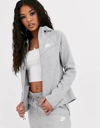 Great vintage 90s nike crewneck sweatshirt. Nike Tech Fleece Zip Through Hoodie In Grey Asos