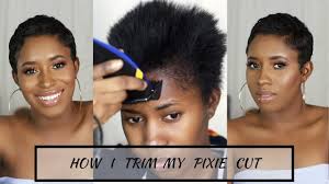 Short tapered haircut for women with short natural hair. How I Cut Relax Style My Short Hair At Home Pixie Cut Youtube