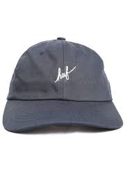 Huf Script Logo Curve Brim Hat Navy White Mltd Dad Hats Brim Hat Hats
