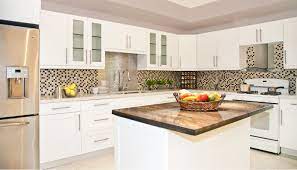 Gloss white frameless kitchen cabinets. Vista Frameless White