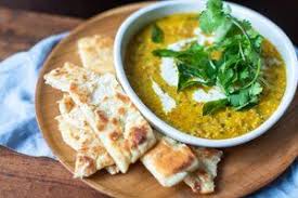 Golden Dahl With Quick Naan Breads Farm To Fork Naan Bread Recipes Vegetarian Cooking