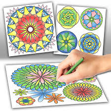 Use blended colors or radiant rainbows of color. The Original Spirograph Coloring Book Fat Brain Toys