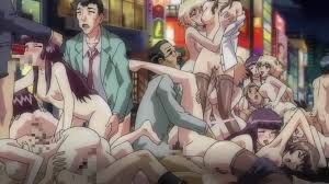 Crazy hentai orgy with incredibly group fuck