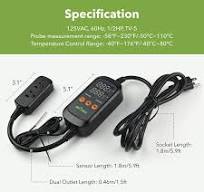 Digital Thermostat Controller Plug Heating Cooling 2-Stage Outlet BN-LINK