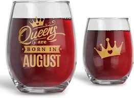 Top 71%below average · #2 philip ii of france · #3 count . Buy Bad Bananas August Birthday Gifts For Her Queens Are Born In August 21 Oz Stemless Wine Glass Leo Or Virgo Zodiac Sign Gift Ideas For Women Wife Sister Online