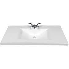 Mirrored bathroom vanities can add serious style to your bath space, and they provide an efficient area for all your daily grooming and preparation alternatively, for a separate set, the mirror can be safely leaned against the wall or placed in a holder on the vanity cabinet surface. Cultured Marble Vanity Top With Rectangular Sink Home Hardware