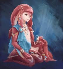 Aww, human silver and human. Botw I Drew Mipha And Baby Sidon Zelda