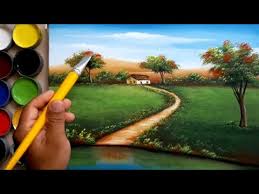 Paisagem Em Tela Facil Para Iniciantes Tecnicas Acrilico 2 Youtube