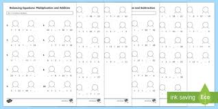 Click here to get an answer to your question balancing equations practice worksheet answers in 10 class. Ks2 Balancing Equations Worksheet Primary Resources