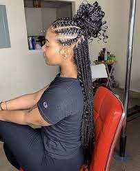 Pin On Braided Hairstyles Feed In Braids Hairstyles Braids For Black Hair Braids With Curls