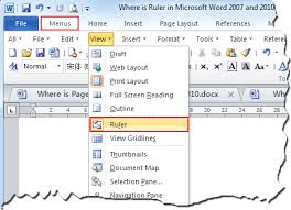 Where Is The Ruler In Microsoft Word 2007 2010 2013 And 2016 Microsoft Word 2007 Word 2007 Words
