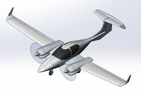 Diamond has built more than 160 da42 airframes, and just more than 20 have been delivered to. Diamond Da 42 Twin Star 3d Cad Model Library Grabcad