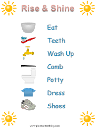 morning routine chart rise and shine