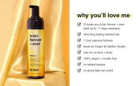 Watch self beauty videos and series on video.self.com. Amazon Com B Tan Self Tan Mousse Forever Ever Ultra Long Lasting Self Tanner Lasts Up To 11 Days 6 7 Fl Oz Beauty Personal Care