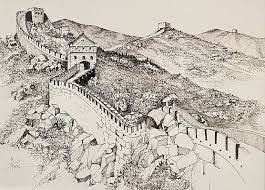 Great Wall Of China Drawings | Fine Art America