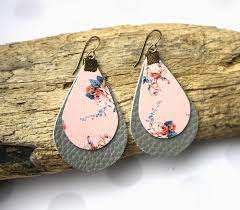How to make leather earrings without cricut. Diy Faux Leather Earrings With Free Cut File Clumsy Crafter