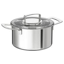 Ikea 365 Stainless Steel Glass Pot With Lid Height 11 Cm Ikea In 2020 Ikea 365 Heat Resistant Glass Ceramic Hobs