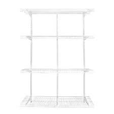 Industrial wall mount iron pipe shelf shelves shelving bracket vintage retro black diy open bookshelf diy storage offcie room. Rubbermaid Fasttrack Pantry 4 Ft To 4 Ft White Adjustable Mount Wire Shelving Kits In The Wire Closet Systems Department At Lowes Com