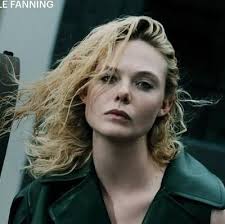 Elle Fanning with Jeffrey Sharp, the Gotham Film & Media Institute  Executive Director.